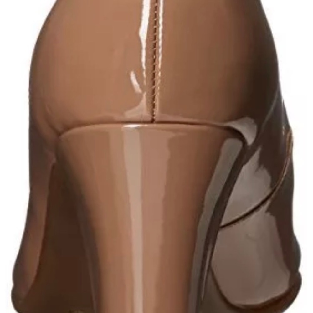 "Major Role" Lt Tan Patent heel shoes. S 6M - Picture 3 of 6